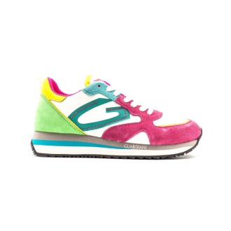 Sneakers Donna PINK/WHITE/GREEN ALBERTO GUARDIANI Tessuto