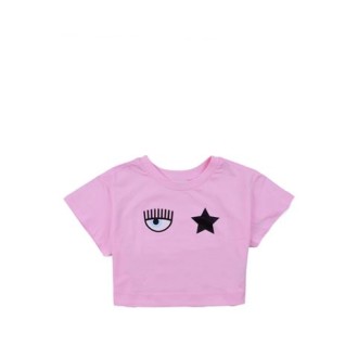 T-SHIRT CROP CON RICAMO EYESTAR