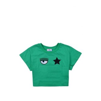 T-SHIRT CROP CON RICAMO EYESTAR