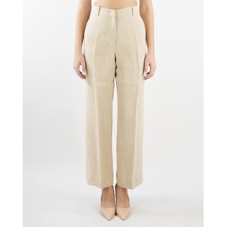 MAX MARA WEEKEND Pantaloni in tela di puro lino Max Mara Weekend