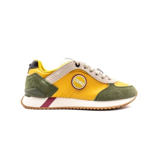 Sneakers Uomo OCHRE-MILITARY GREEN-BEIGE COLMAR Pelle