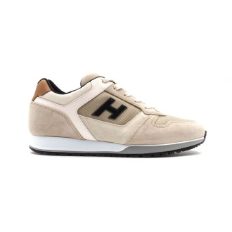 Sneakers Uomo BEIGE+BLU HOGAN     Pelle