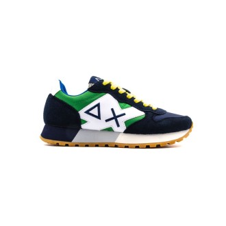 Sneakers Uomo NAVY/VERDE PRATO SUN68 Pelle