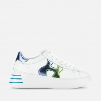 Sneakers Rebel in pelle Bianco Blu Verde