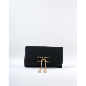 ELISABETTA FRANCHI Borsa pouch grande con placca Elisabetta Franchi