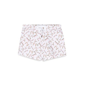 lanvin allover logo shorts