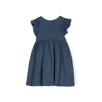 il gufo short sleeve ruffle dress