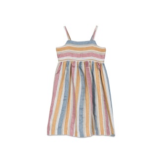 il gufo striped sleeveless dress