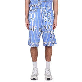 versace jeans couture bermuda with logo