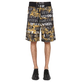 versace jeans couture bermuda shorts with garland print