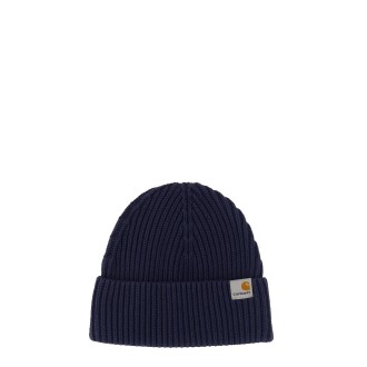 carhartt wip beanie hat with logo