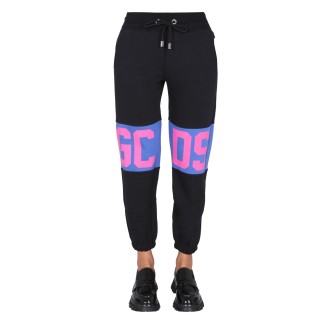 gcds pantalone jogging con logo