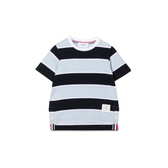 thom browne short sleeve rugby stripe t-shirt