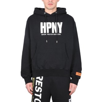 heron preston sweatshirt with logo print