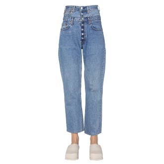 1/off double waist jeans