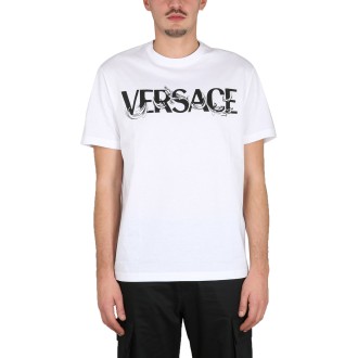 versace t-shirt with baroque logo