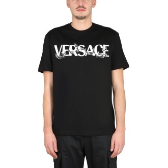 versace t-shirt with baroque logo