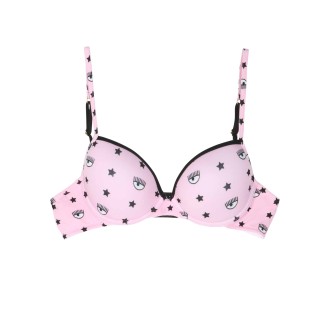 chiara ferragni push up bra with eyestar print