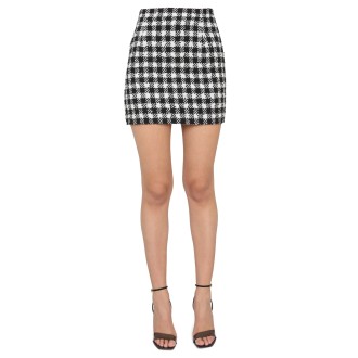 alessandra rich mini vichy skirt