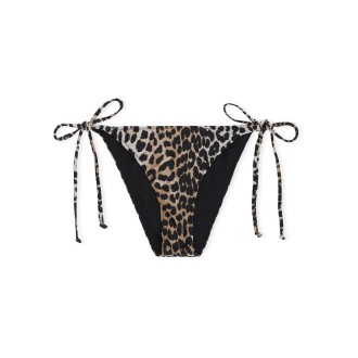 ganni animal print bikini briefs