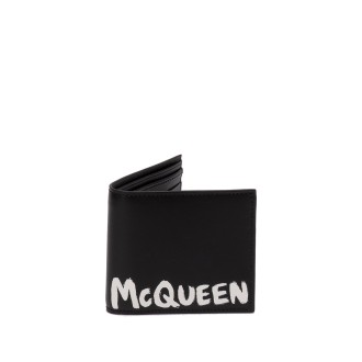 Alexander McQueen `Mcqueen Graffiti` Print Wallet