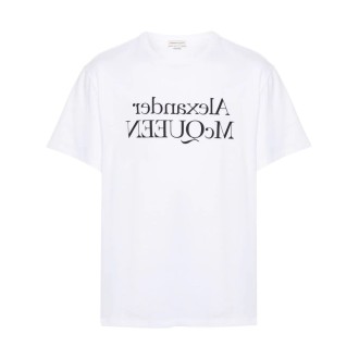 Alexander McQueen `Reflected Logo` Print T-Shirt