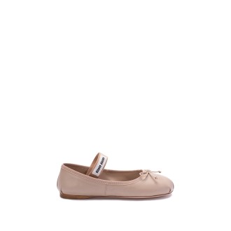 Miu Miu Leather Ballerinas