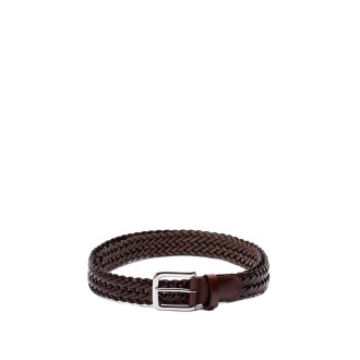 Anderson's Narrow Woven Leather Casual Belt