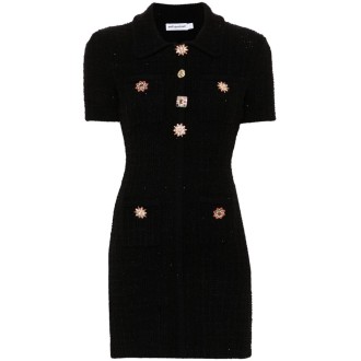 Self-Portrait Jewel Button Knit Mini Dress