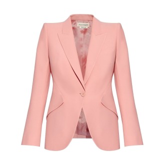 Alexander McQueen Peak Shoulder One Button Jacket