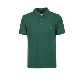 Polo di Fay, da uomo, colore verde. Modello a maniche corte, realizzato in piquet stretch. Caratterizzato da logo ricamato a contrasto sul petto e colletto double bicolore. Chiusura con tre bottoni. Vestibilità regolare. 