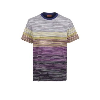 T-shirt di Missoni, da uomo, colore multicolor. Modello in jersey, a maniche corte. Caratterizzato da stampa degradè multicolor. Collo tondo. Vestibilità regolare. 